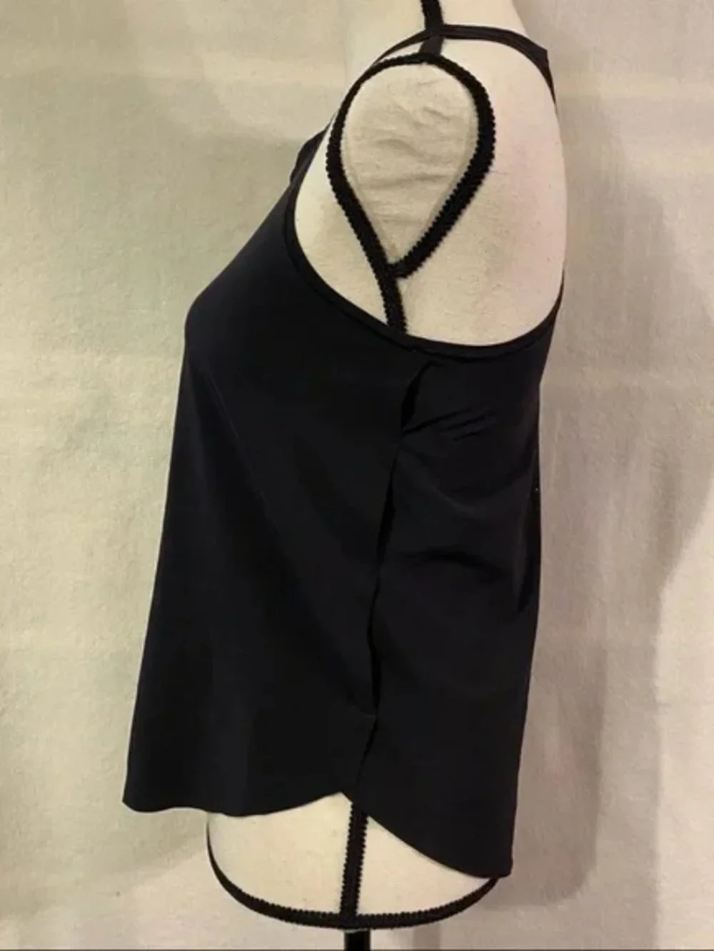 Ivivva black racerback v-neck laser cut Set Motion tank top